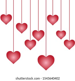 Heart Icon Illustration Vector Flat Design with White Background