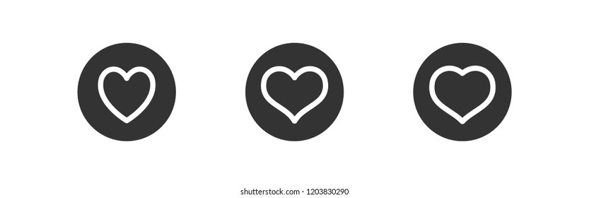 heart icon inside a circle, isolated vector, symbol of love