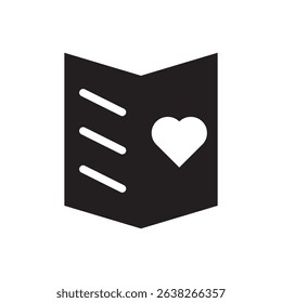 heart icon inside a letter or message symbol. Suitable for romantic emails, chat apps, wedding invitations, or love letters. EPS format, fully scalable.