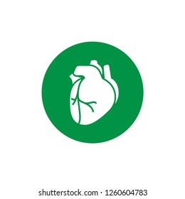 Heart Icon. An Internal Organ Vector. Human Anatomy Illustration. 
Sign & Symbol for Medical Presentation.