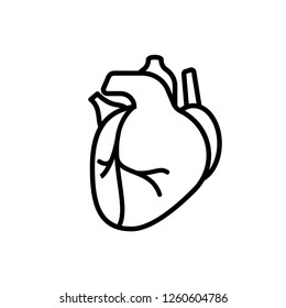 Icono del corazón. Un Vector De Órganos Internos. Ilustración de Anatomía Humana. 
Signo 