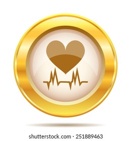 Heart  icon. Internet button on white background. EPS10 vector. 