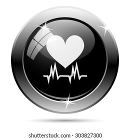 Heart  icon. Internet button on white background. EPS10 vector 