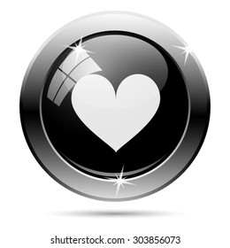 Heart icon. Internet button on white background. EPS10 vector 