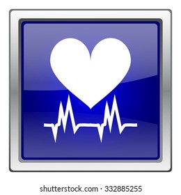 Heart  icon. Internet button on white background. EPS10 vector.
