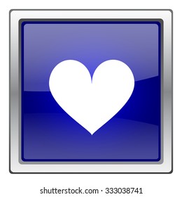 Heart icon. Internet button on white background. EPS10 vector.

