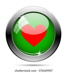 Heart icon. Internet button on white background. EPS10 vector.