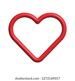 Heart icon isolated 3d design illustration