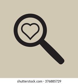  Heart   icon,  isolated. Flat  design.