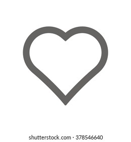  Heart  icon,  isolated. Flat  design.