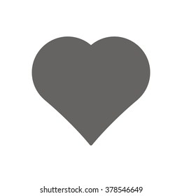  Heart  icon,  isolated. Flat  design.