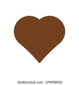 Heart  icon,  isolated. Flat  design.