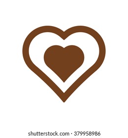  Heart  icon,  isolated. Flat  design.
