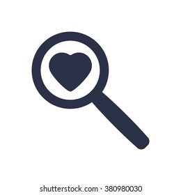  Heart   icon,  isolated. Flat  design.
