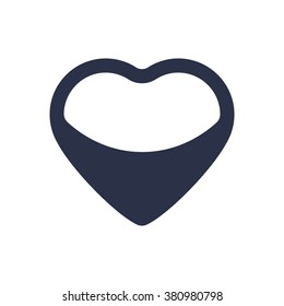  Heart  icon,  isolated. Flat  design.