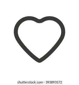  Heart  icon,  isolated. Flat  design.