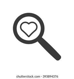 Heart  icon,  isolated. Flat  design.