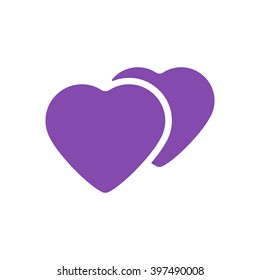 Heart   icon,  isolated. Flat  design.