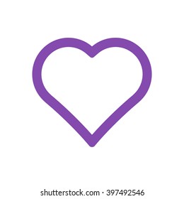  Heart   icon,  isolated. Flat  design.