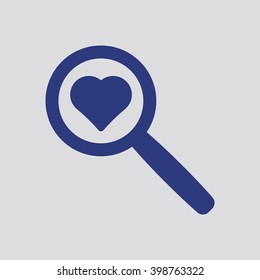 Heart   icon,  isolated. Flat  design.