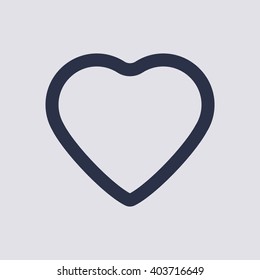 Heart  icon,  isolated. Flat  design.