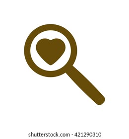 Heart  icon,  isolated. Flat  design.