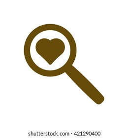 Heart  icon,  isolated. Flat  design.
