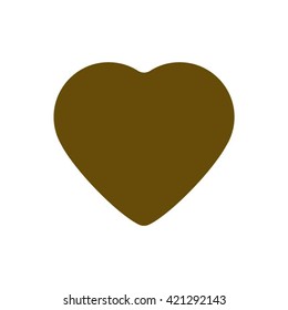 Heart  icon,  isolated. Flat  design.