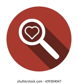 Heart  icon,  isolated. Flat  design.