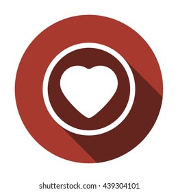 Heart  icon,  isolated. Flat  design.