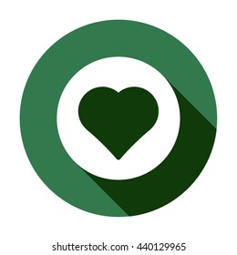 Heart  icon,  isolated. Flat  design.