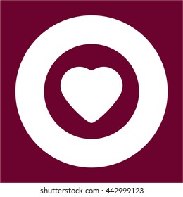 Heart  icon,  isolated. Flat  design.