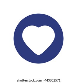 Heart  icon,  isolated. Flat  design.