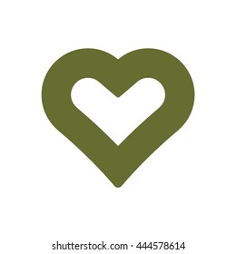 Heart    icon,  isolated. Flat  design.