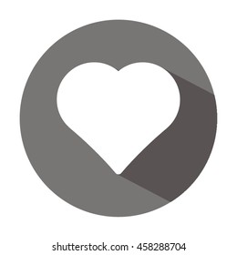 Heart    icon,  isolated. Flat  design.