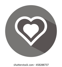 Heart    icon,  isolated. Flat  design.