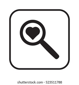  Heart  icon, isolated. Flat  design. 