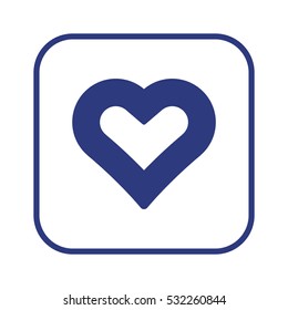  Heart  icon, isolated. Flat  design. 