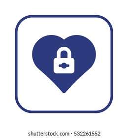  Heart   icon, isolated. Flat  design. 