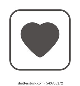  Heart   icon, isolated. Flat  design. 