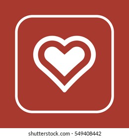  Heart  icon, isolated. Flat  design. 