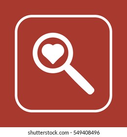  Heart  icon, isolated. Flat  design. 