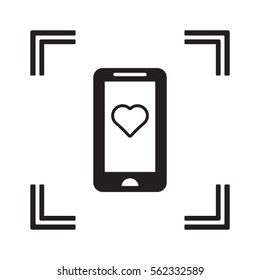  Heart  icon, isolated. Flat  design. 
