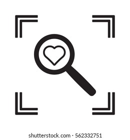  Heart  icon, isolated. Flat  design. 