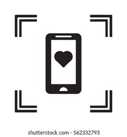  Heart  icon, isolated. Flat  design. 