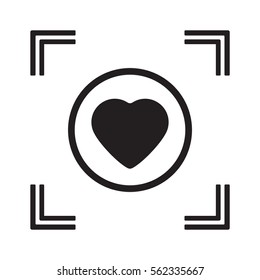  Heart   icon, isolated. Flat  design. 
