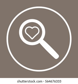  Heart  icon, isolated. Flat  design. 
