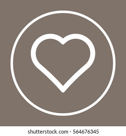  Heart   icon, isolated. Flat  design. 