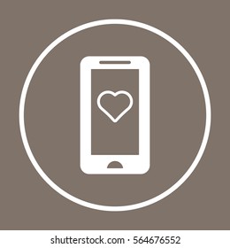  Heart  icon, isolated. Flat  design. 
