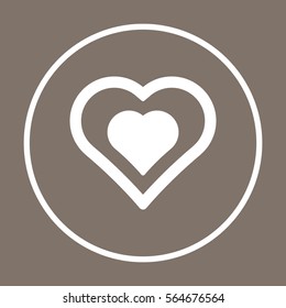  Heart   icon, isolated. Flat  design. 